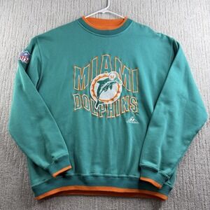 Vintage Miami Dolphins Apex One Sweatshirt Size Large Green Pro Line